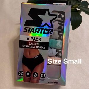 Starter Women's Seamless Briefs Underwear, 6-pack